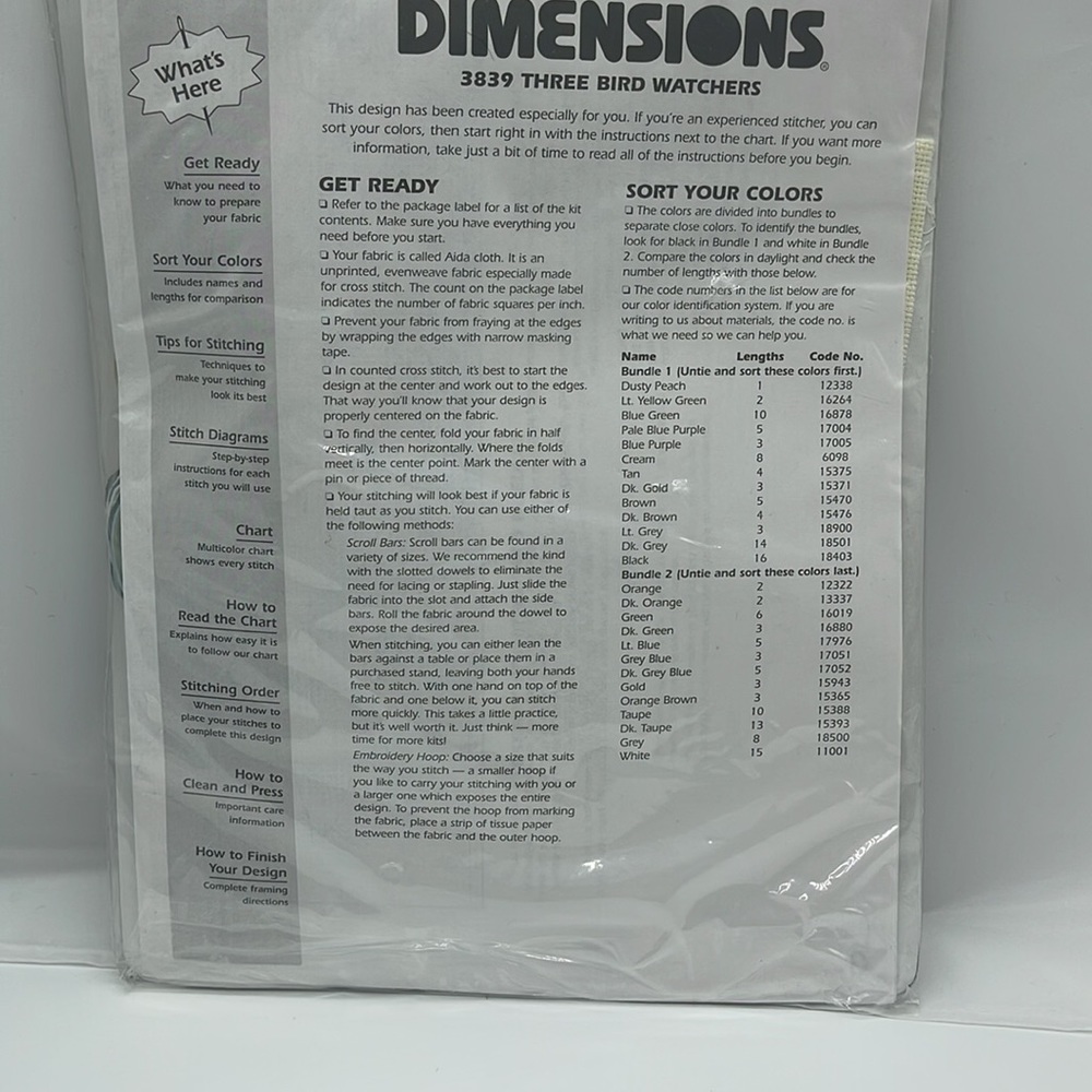 Dimensions Counted Cross Stitch Kit Three Bird Watchers Cats Kittens NEW - Picture 4 of 4